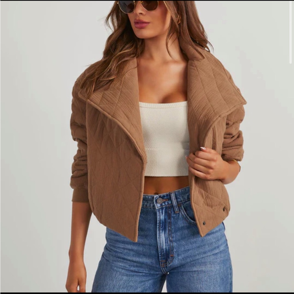 Vici Tan Quilted Jacket